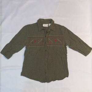 Vintage Casey & Max Checkerboard Button Down